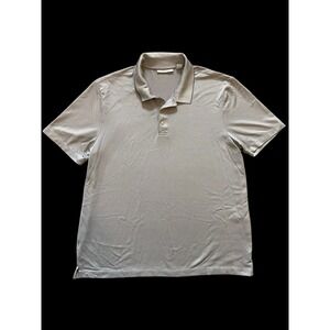 Perry Ellis Men's Size Large L Gray Grey Polo Short-Sleeve‎ Shirt